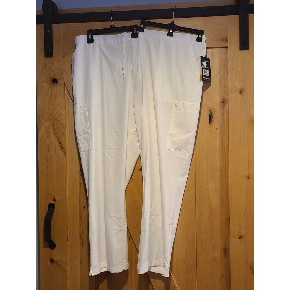 WonderWink Size 4X Scrub W123 Mens 5355  White Cargo Pants
